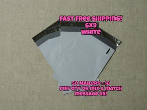 200 Poly Mailers 6x9 White