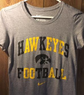 Women's Small Grey Iowa Hawkeye Nike Tee