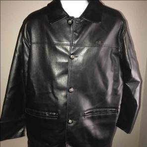 Reportage large faux leather jacket