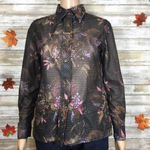 Vintage 70's Disco Sheer Blouse w/ Gold