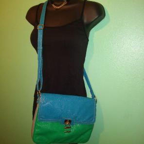 Nine West blue and green cross-body.
