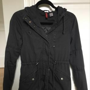 H&M Charcoal Hooded Parka