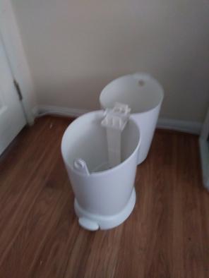 White diaper pail