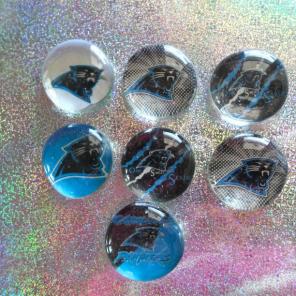 Carolina Panthers glass bead magnets
