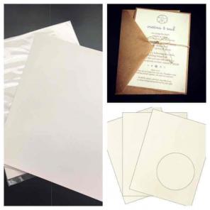25 Off White Linen Papers Card Making
