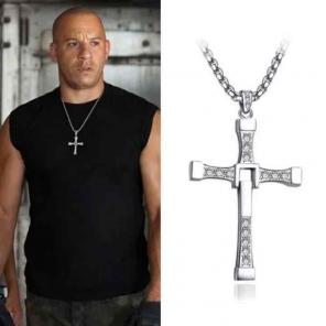 New Silver Plated Cross Necklace for Men