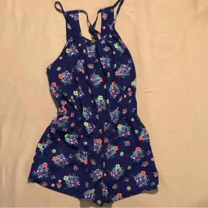 Royal Blue Floral Romper
