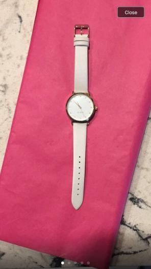 Wristology White & Gold Leather Watch