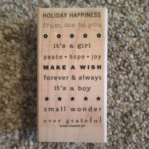 NEW text Stampin Up Stamp