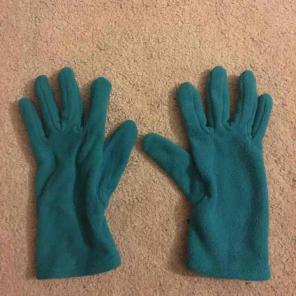 Soft Teal Gloves