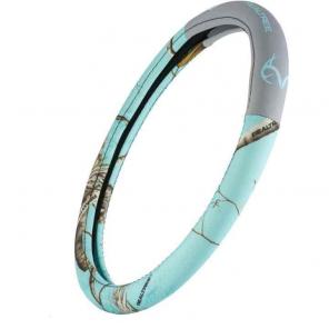 Blue real tree steering wheel cover