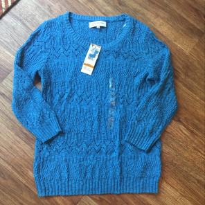 Jones New York Small Blue Sweater NWT