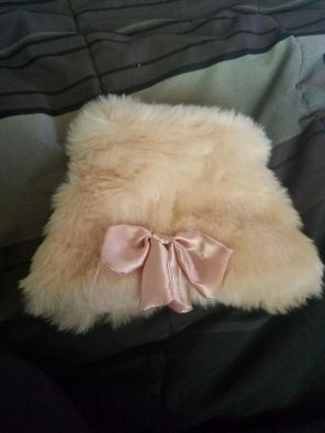 Max studio Pet pink fur coat size xs