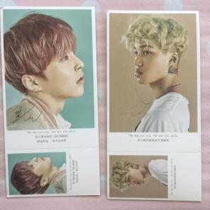2 exo post cards - kai and xiumin
