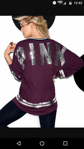 VS PINK Bling Jersey Crewneck sweatshirt