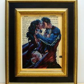 Superman ww print vintage dictionary