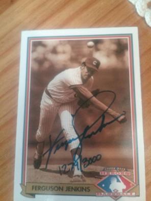 Autographed Ferguson Jenkins Card