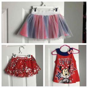 4th of July lot 18 months 2T Minnie EUC