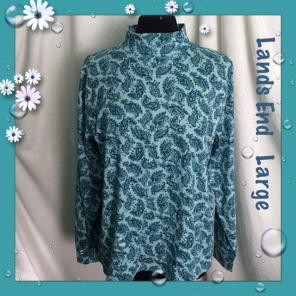 Lands End / NWOT Paisley Turtleneck Top