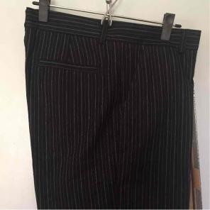 DKNY Blk PinStripe Flat Front Dress Pant