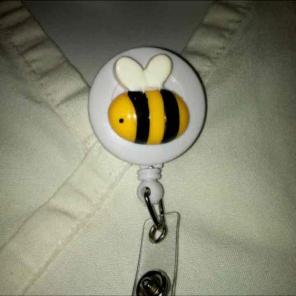 Bumble Bee ID Badge Holder Nurse Teacher