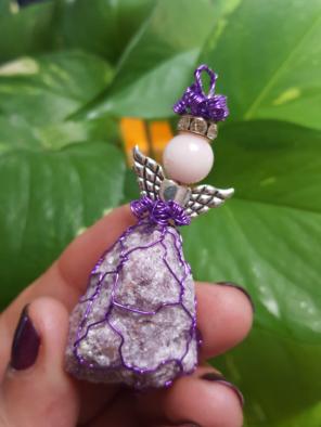 Lapidolite angel relaxing calm hope