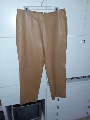 Leather tan pants