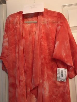 Lularoe UNICORN RED TYE DYE SHIRLEY