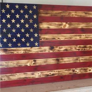 Hand Crafted Rustic American Flags