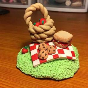PICNIC SET PIECE OUT OF POLYMER CLAY!