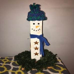 Country Primitive Handmade Snowman Decor