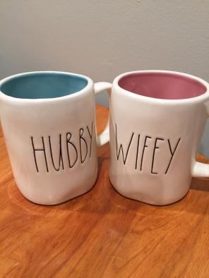 Rae Dunn Hubby & Wifey Mugs