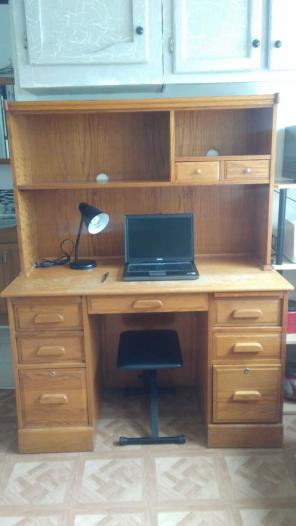 Rustic wood desk