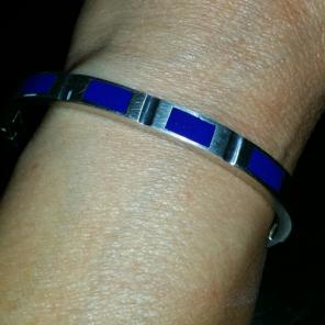 Sterling Silver Lapis Bracelet!