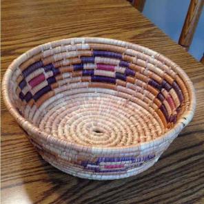 Mexican Toluca Valley Coiled Basket