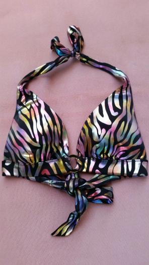 New VS Foiled Halter swim top S