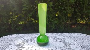 Stunning opaque green handblown vase