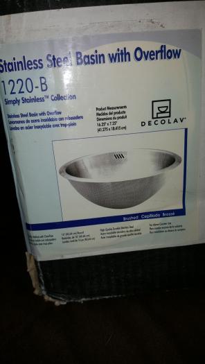 Stainless Steel Basin with Overflow