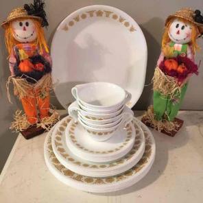 25 Piece Set of Corelle Butterfly Gold