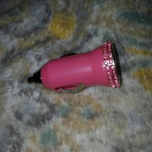 Pink Rhinestone Car Charger BRAND NEW