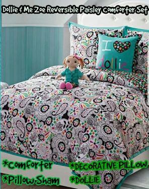 Dollie & Me Zoe Reversible Paisley Comfo