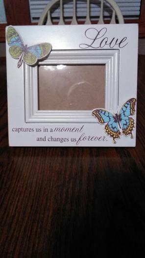 Wooden Butterfly Picture Frame
