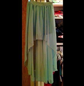 Beautiful Mint Green Hi-Low Skirt