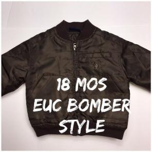 18 Month Bomber Style Brown Jacket Euc
