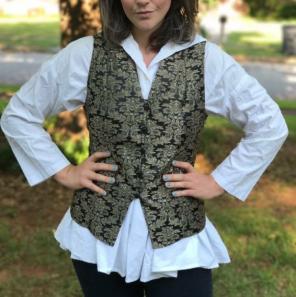 Vintage Worthington Black & Gold Vest
