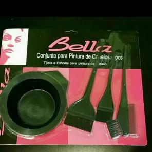 HAIR COLOR BOWL & 3 Applicator Brushes