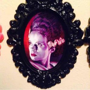 Bride of Frankenstein in cameo frame
