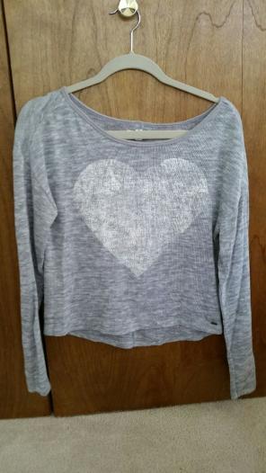 Grey Heart Sweater