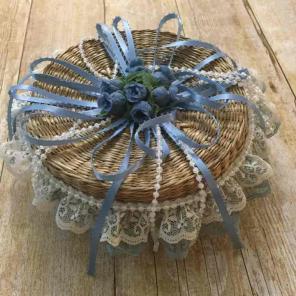 Antique basket with lid