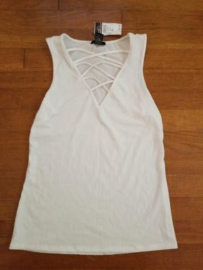 White Strappy Tank Top NWT